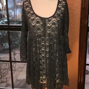 Dress gray lace